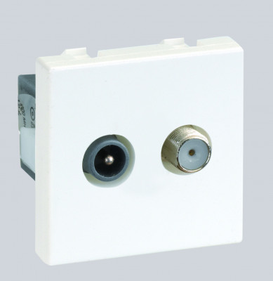 Simon SConnect Розетка TV-SAT, винты, белый, K130A-9