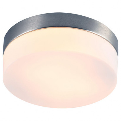 Arte Lamp AQUA-TABLET, Светильник потолочный, цвет арматуры - матовое серебро, цвет плафона/декора - белый, 2x60W E27, A6047PL-2SS