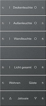 220628 Gira Набор клавиш 6-клав. (3+3), ГРАВИРОВКА 220628 Gira Набор клавиш 6-клав. (3+3), ГРАВИРОВКА
