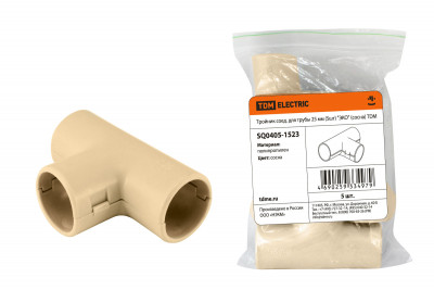 Тройник соед. для трубы 25 мм (5шт) "ЭКО" (сосна) TDM Electric, SQ0405-1523