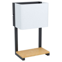 99126 Светод. бра GALDAKAO, 5,4W(LED), L200, H350, A135, сталь, дерево, черн., натур./текстиль, дере