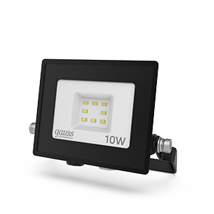 Gauss Прожектор Elementary 10W 850lm 6500К 200-240V IP65 PROMO черный LED, 613100310P