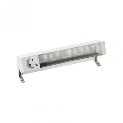 Simon 400 Белый Настольный розеточный блок, 1x2P+E, 5 пустых модулей, 42601000-130