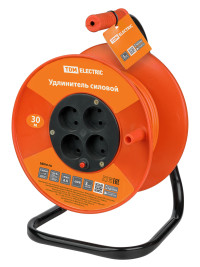 Удлинитель силовой УК6-004 TDM Electric (4 места/30м ПВС 2х0,75), SQ1301-0561
