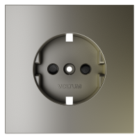 Накладка для розетки с заземлением и защитными шторками, S70 (шелк), VLS000704