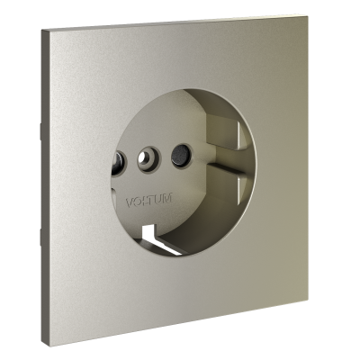 Накладка для розетки с заземлением и защитными шторками, S70 (шелк), VLS000704