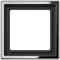 Рамка для вертикальной и горизонтальной установки, 1 пост; металл; хром; GCR, GCR2981