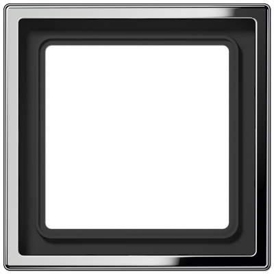 Рамка для вертикальной и горизонтальной установки, 1 пост; металл; хром; GCR, GCR2981