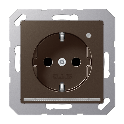 SCHUKO-розетка с LED подсветкой, A1520-OMOLNW