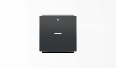 8501.4 NS - Клавиша для 1-клавишных выключателей/переключателей/кнопок с символом I/O и линзой подсветки, серия SKY, цвет чёрный барх. - 2CLA850140A1501