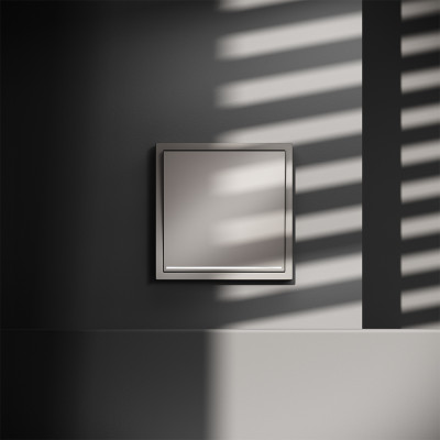 Проходной переключатель встраиваемый VOLTUM S70 одноклавишный с подсветкой 10А, (кашемир), VLS010403