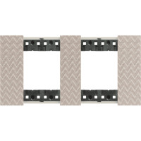 KA4802M2MM Bticino LIVING NOW. Декоративная рамка 2 поста (2+2 модуля).Цвет "Оптик", KA4802M2MM