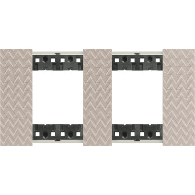 KA4802M2MM Bticino LIVING NOW. Декоративная рамка 2 поста (2+2 модуля).Цвет "Оптик", KA4802M2MM