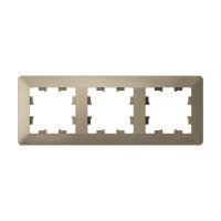 ATN220503 - ATLASDESIGN AIR 3-постовая РАМКА, ШАМПАНЬ/дымчатый черный, Systeme Electric