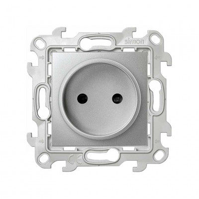 Simon Розетка без заземления 2Р 16A 250В~ цвета алюминий S24 Harmonie, 2450442-033