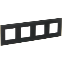 SKANDY Рамка 4-мест. SK-F24G стекло граф. IEK, SK-M42-G-K53