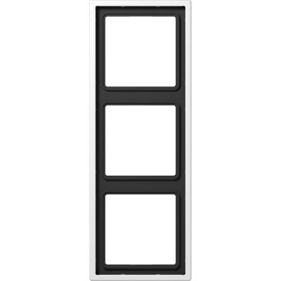 Рамка 3-кратная, пластик; благородная сталь, белая, ES2983WW