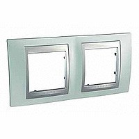 MGU66.004.094 - UNICA TOP РАМКА 2-постовая, горизонтальная, АЛЮМИНИЙ/ФЛЮОРИТ