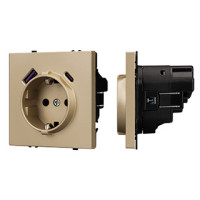 054286 - Механизм розетки с USB зарядкой SCT-NOBE-MUAC-SFPL-GD (230V, 16A) (Arlight, -)