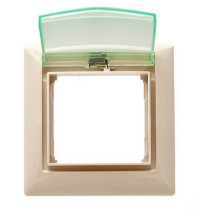 Legrand Рамка IP44 влагозащищённая c крышкой - Legrand Valena - слоновая кость, 695642