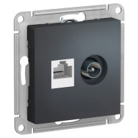 IRIDIUM Розетка TV + RJ45, Графит , M1504