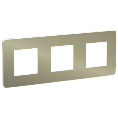 рамка 3-постовая, БРОНЗА/белый