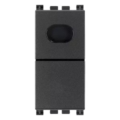 Vimar Кнопка 1P NO 10A + индикатор, серая, 19068