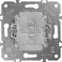Donel D16  Механизм выключателя В1 с 2-х мест (проходного) с подсветкой, 16 A 250 В~, самозажимные контакты, DO03106