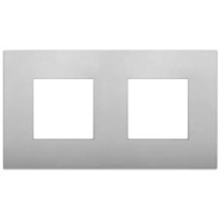 Vimar Накладка CLASSIC на 4 модуля (2+2) расстояние между центрами 71мм серебро матовое, 19643.79