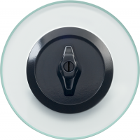 Berker Выключатель 1-клавишный, глянцевый черный, серия Glas