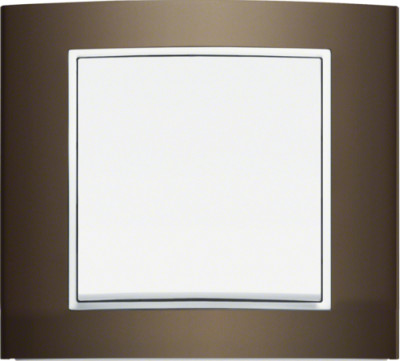 Berker Выключатель 1-клавишный, глянцевый белый/коричневый, серия B.3