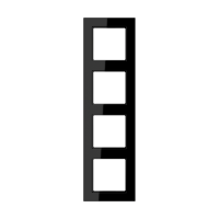 Рамка для вертикальной и горизонтальной установки, 4 поста; дюропласт; черный; A CREATION, AC584SW Рамка для вертикальной и горизонтальной установки, 4 поста; дюропласт; черный; A CREATION, AC584SW