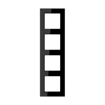 Рамка для вертикальной и горизонтальной установки, 4 поста; дюропласт; черный; A CREATION, AC584SW