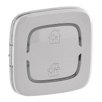 Legrand Valena ALLURE MyHome.Лицевая панель для механизмов BUS/SCS.С символом "GEN-On-Off".2 модуля.Алюминий, 755369