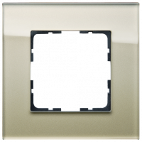 Рамка 1-постовая, стекло Champagne Gold, G1001GG, Jasmart Electric
