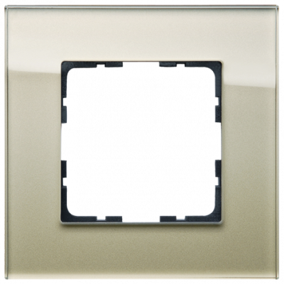 Рамка 1-постовая, стекло Champagne Gold, G1001GG, Jasmart Electric