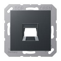 Kрышка для 1-го разъема; без видимого винта; подпружиненная шторка; термопласт; матовый антрацит, A1569-15WEANM Kрышка для 1-го разъема; без видимого винта; подпружиненная шторка; термопласт; матовый антрацит, A1569-15WEANM