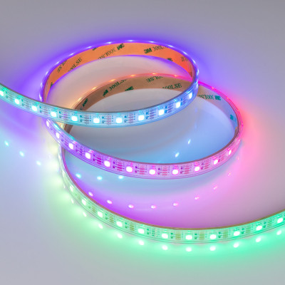 Лента герметичная SPI-P-B60-12mm 12V RGB-PX1-BPT (8 W/m, IP66, 5060, 5m) (Arlight, бегущий огонь), 041615(1)