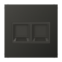 Плата (фиксация защёлкиванием) для двух модулей; металл; антрацит, AL1969-25WEAN