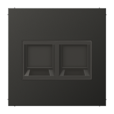 Плата (фиксация защёлкиванием) для двух модулей; металл; антрацит, AL1969-25WEAN