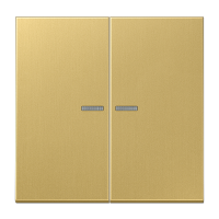 Клавиша для KNX кнопки, 2 группы, с окошком; металл; латунь Classic, ME102KO5C