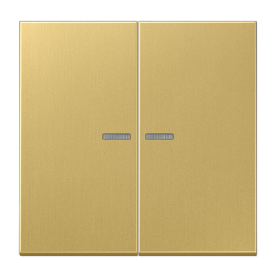 Клавиша для KNX кнопки, 2 группы, с окошком; металл; латунь Classic, ME102KO5C