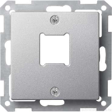 SM Накладка для разъёма LexCom 1хRJ11/RJ45, алюм.