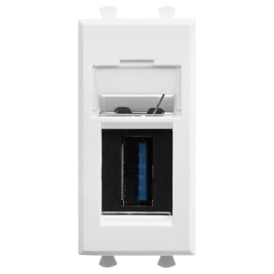 4400301 - ДКС USB 3.0 розетка модульная, тип А-А, "Avanti", "Белое облако", 1 модуль