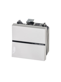 N2202 BL     Abb NIE Механизм 1-клавишного переключателя с клавишей, 2-модульный, серия Zenit, цвет альпийски 2