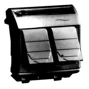 ДКС Компьютерная розетка двойная RJ45 кат.6, 8P8C, Brava, черная, 2мод, 77452N