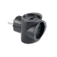 Разветвитель ФАZА АП-3-К черный, тройник, куб, 1007292