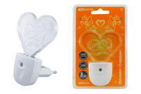 Ночник "Сердце"  с датчиком  света,светодиодный, 0.3 Вт  220 В TDM Electric, SQ0357-0008