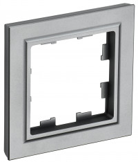 BRITE Рамка 1-мест. РУ-1-БрС сталь IEK, BR-M12-K46