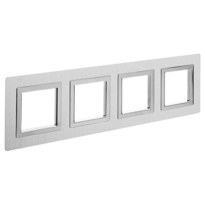 4404838 - ДКС Рамка из алюминия, "Avanti", серая, 4 поста